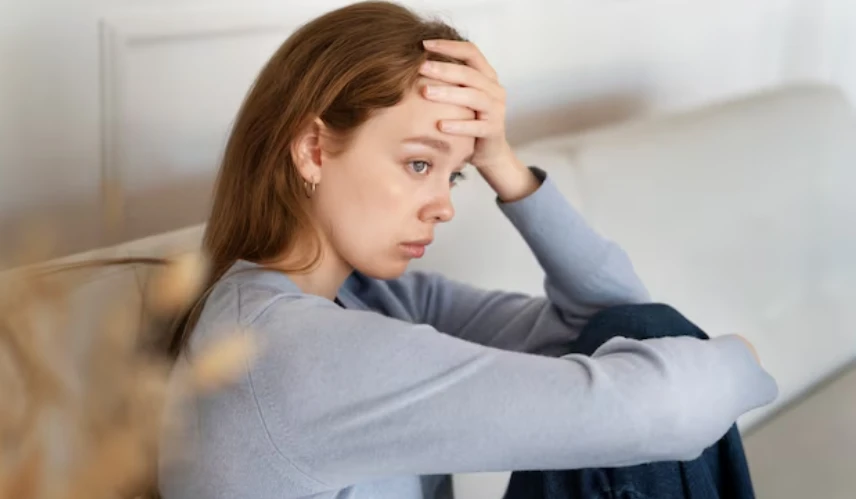 anxious woman
